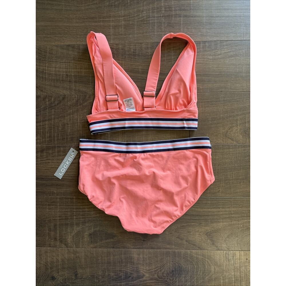 NWT ANNE COLE LOCKER CORAL Bikini Swimsuit 2 PC Bathing Suit‎ Top L Bottom Xl - Picture 6 of 6